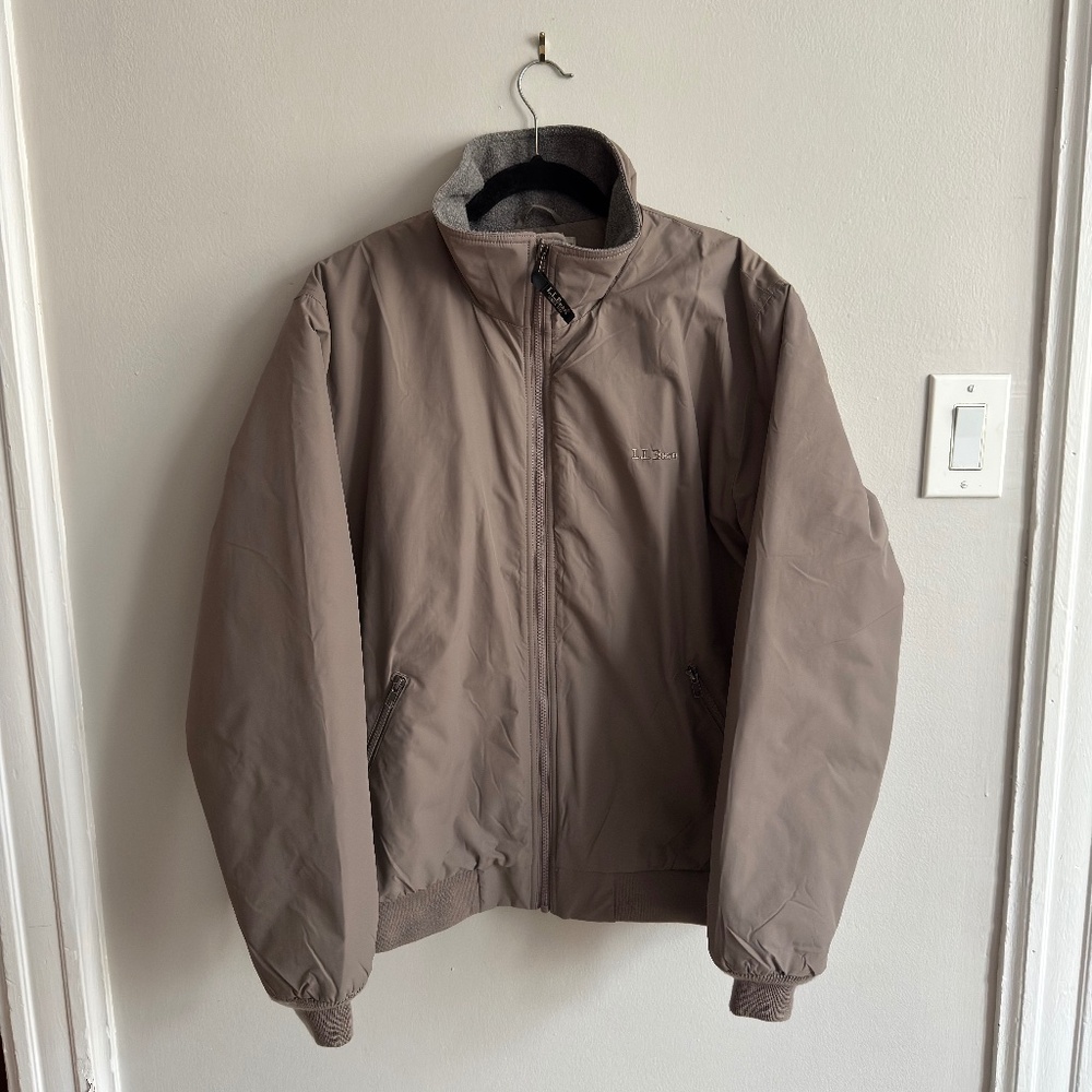 L.L. Bean Warm-Up Jacket, Fleece Lined - Men's Large